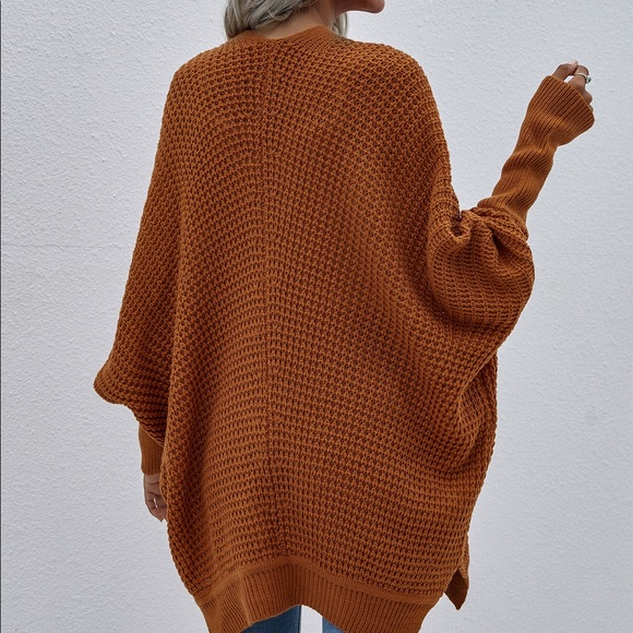 Bat Sleeves Loose Fit Cardigan Caramel - Picture 7 of 7